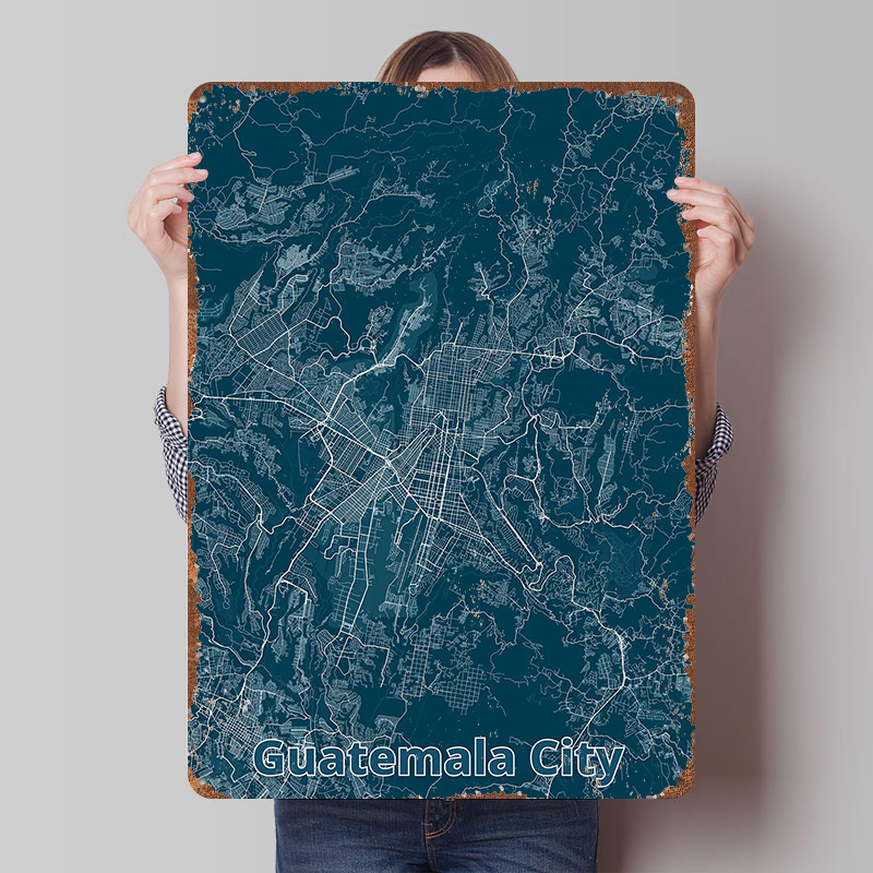 โปสเตอร์แผนที่เมืองกัวเตมาลา ท - Custom Map Poster บทวิจารณ์และราคา