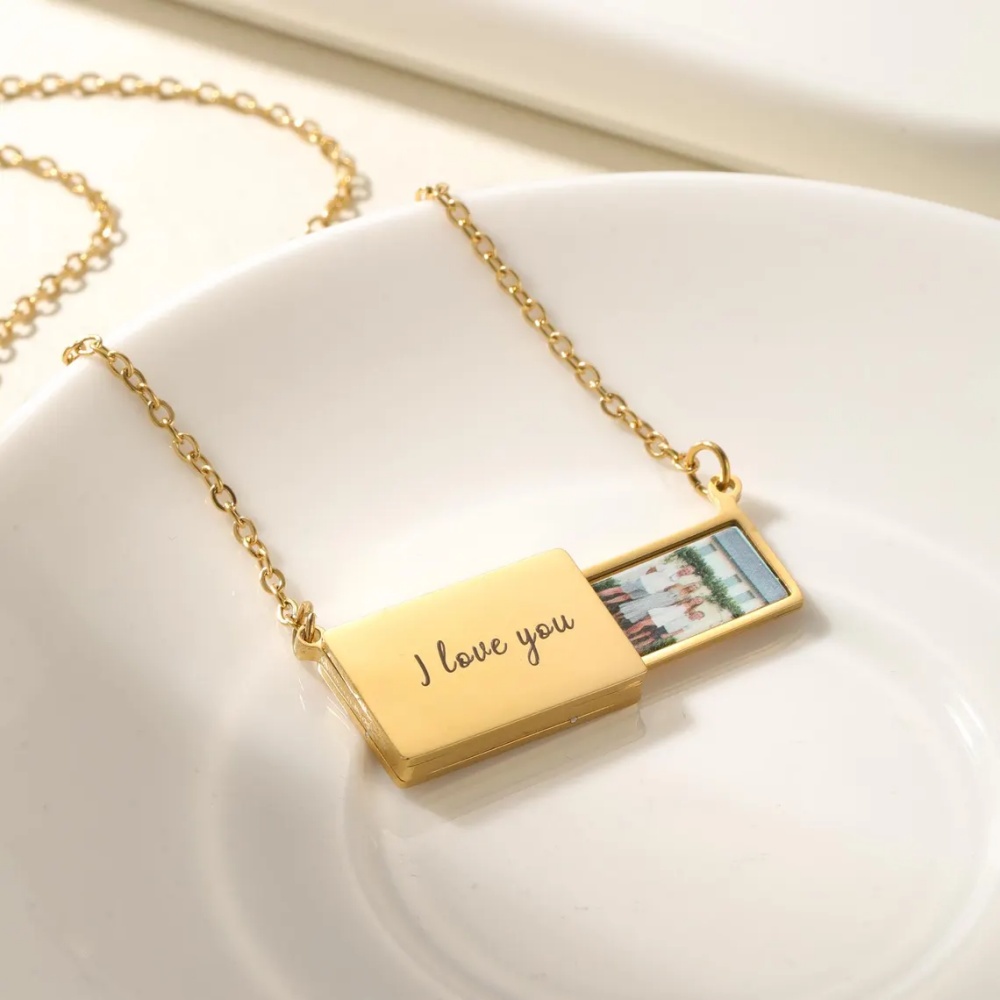 สร้อยคอจี้รูปภาพแบบกำหนดเอง สร - Name Necklace Custom บทวิจารณ์และราคา