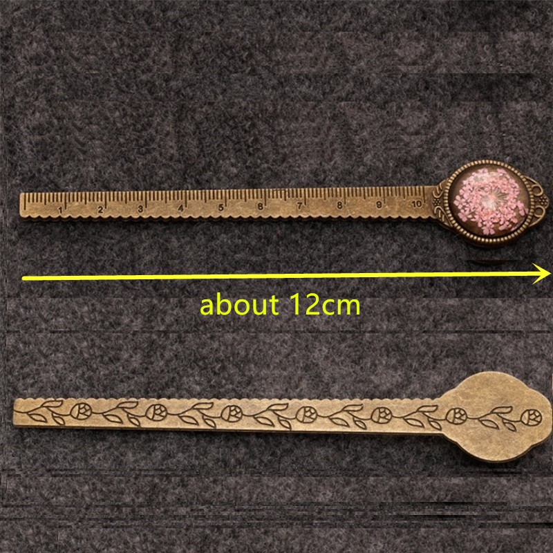100PCS โลหะบุ๊คมาร์คไม้บรรทัด, - Dried Flower Bookmark บทวิจารณ์และราคา